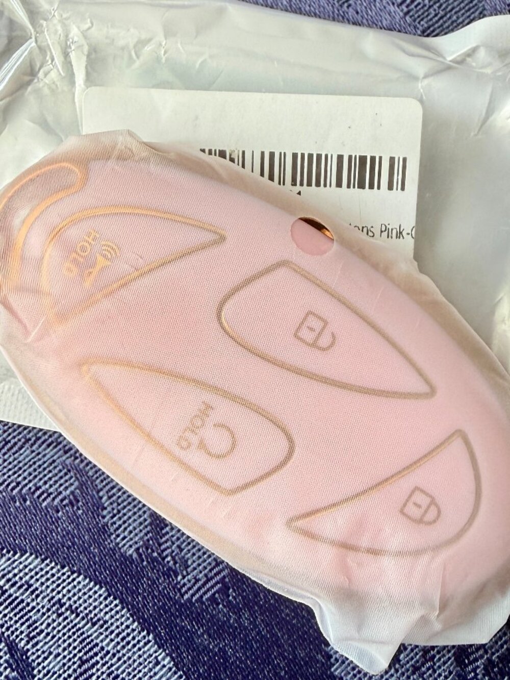 5 Button HYUNDAI KEY FOB COVER Pink/Gold